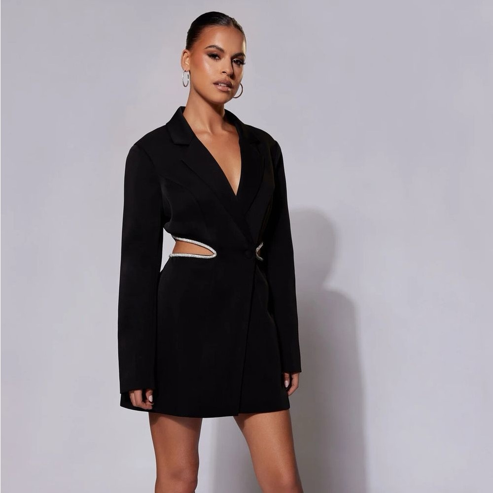 Meshki Shyann Diamante Cut Out Blazer Dress in XS - Picture 3 of 11
